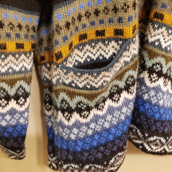 Fair Isle Alpaca Loreto, Mexico hand-woven, crew neck sweater, women's s… - Picture 6 of 8